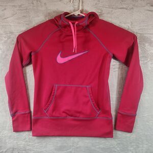 Nike Therma-Fit Hoodie Women's Small Dark Pink Athleisure Comfort Active Wear